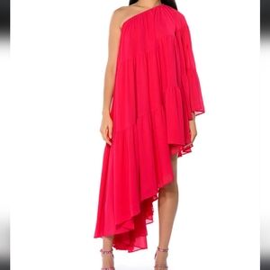 Harlow One Shoulder Asymmetrical Maxi Dress